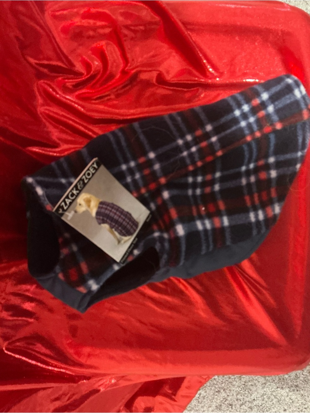 Zack & Zoey Navy, Red and White Plaid Fleece Boxer Briefs